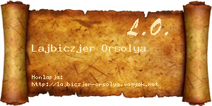 Lajbiczjer Orsolya névjegykártya