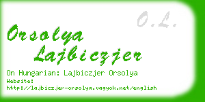 orsolya lajbiczjer business card